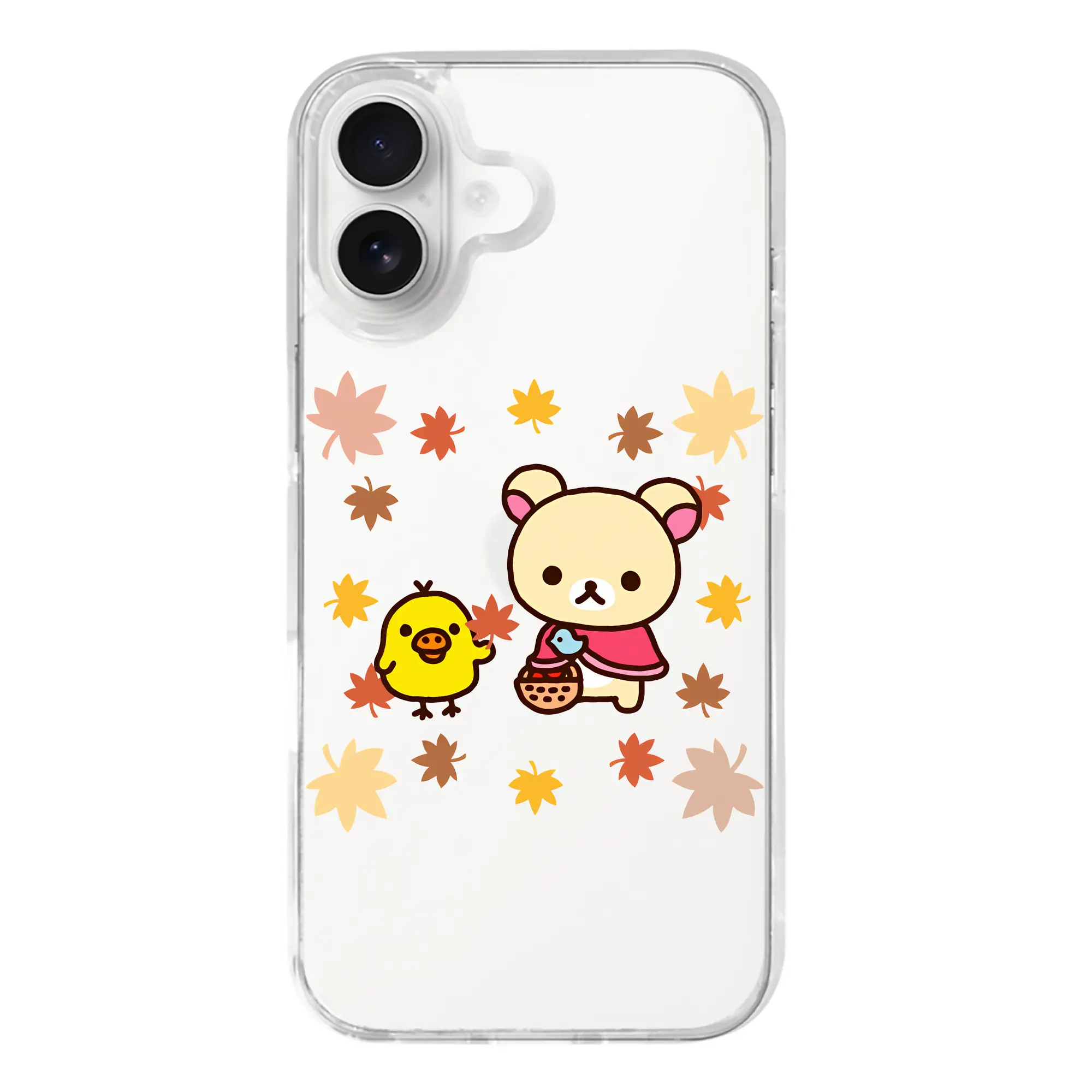 リラックマ (Rilakkuma) グッズ キイロイトリ (Kiiroitori) - iPhone 17シリーズ 透明スマホケース – 薄型・耐衝撃・精密フィット保護カバー